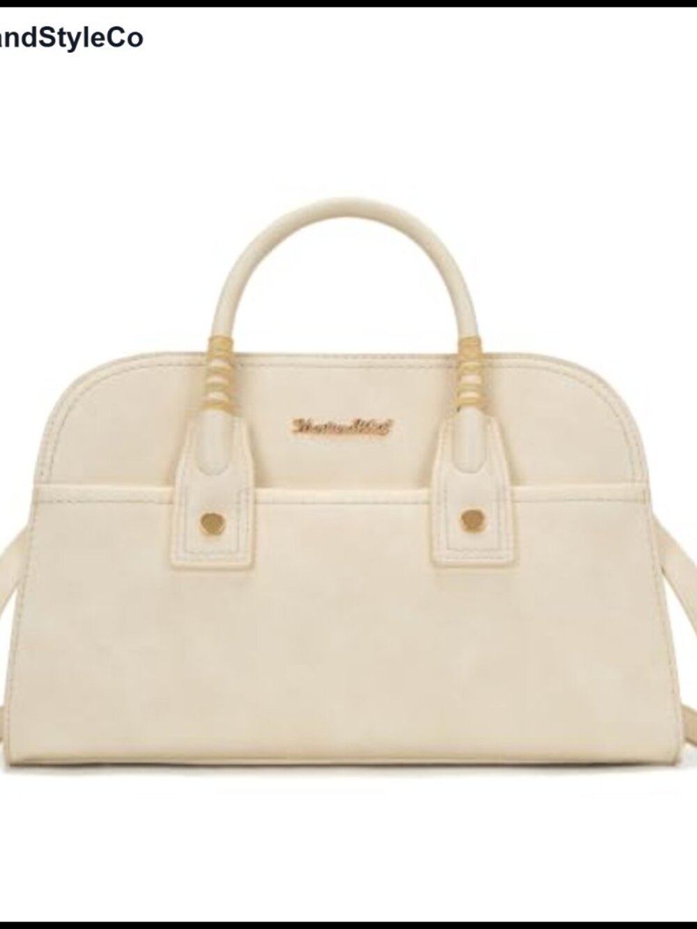 Structured Satchel Bag for Women - Faux Leather, Top Handle, Crossbody Purse